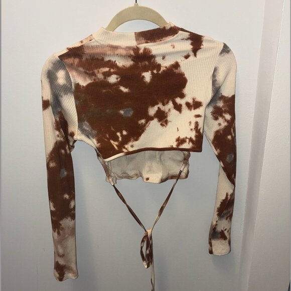 Zara Cow Print Crop Top - Picture 2 of 3